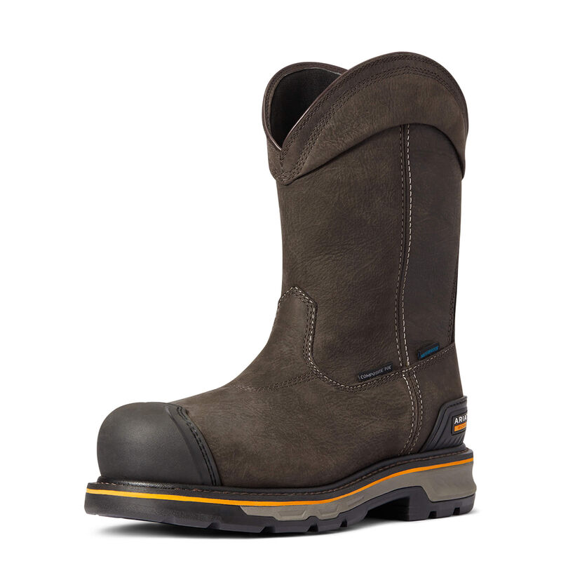 Ariat Stump Jumper Pull-On Waterproof Composite Toe - Miesten TummanRuskea Työsaappaat ( CHBAPO-439